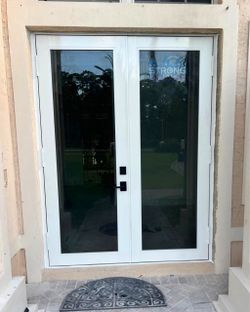72x80 aluminum impact patio door. Pre hung frames