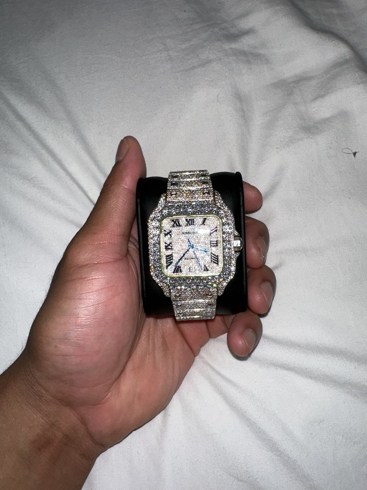 Cartier Santos XL 40mm Watch Iced Out