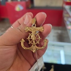14k Anchor Pendant
