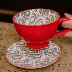 Northwest Art Porcelian Plate & Cup 