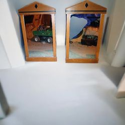2  Modern Wall Hanging Mirrors