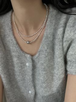 Silver Pearl Necklace