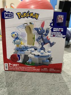 MEGA Pokemon Action Figure Building Toys, Piplup and Sneasel's Snow Day