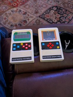 Electronic Football & Basketball Handheld Games Set