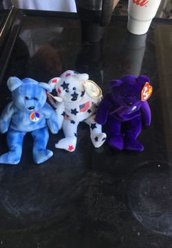 PAIR OF 3 Collectibles Beanie Babies