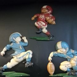 3 Football Figurines (1976) $45 Dlls.