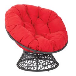 OSP Home Furnishings Specialty Seating Papasan Chair, Red Red - ‎38 x 36.5 x 31.5