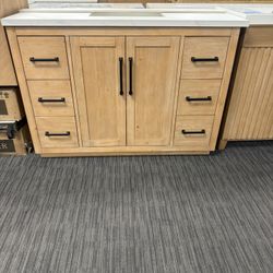 49” Bathroom Vanity In Wood Color 