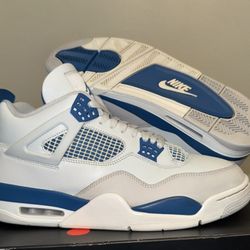 Nike Air Jordan Retro 4 Size 12 men’s Sneakers Military Blue Shoes Footwear Authentic OG