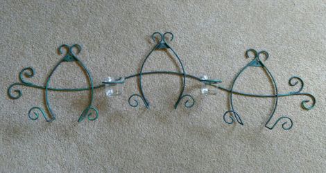 Decorative Plate Rack with Glass Votive Holders