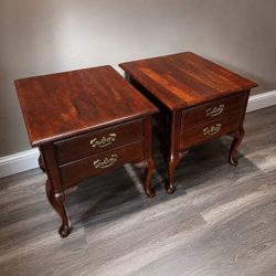 Vintage Bassett Nightstands End tables – Matching Pair – Made in USA 