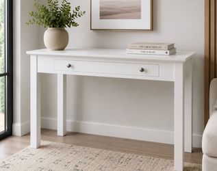 Modern white office desk