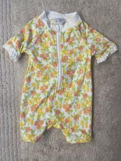 Janie And Jack Infant Peaches Swimsuit Size 3-6 Months