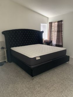 New In Box King Bed Frame With Mattress (Read Description Below)
