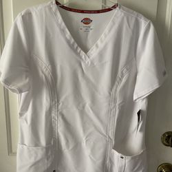 White Scrub Top Nursing Graduation Dickies 