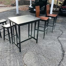 Bush Collection Company metal and wood table and chairs 