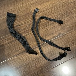PC Power Supply PSU Cable Extensions Black
