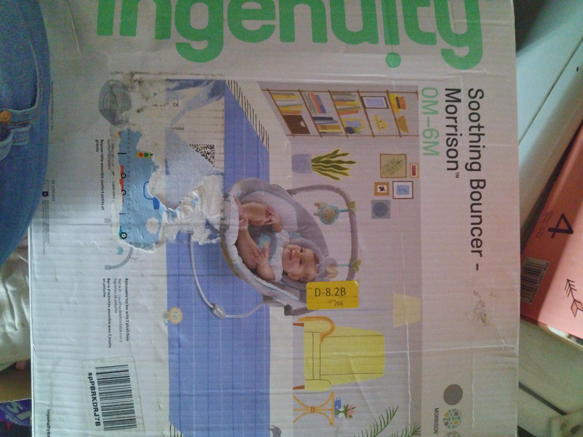 Brand New In Box Baby Bouncer Ingenuity Soothing Bouncer Morrison 0-6 M