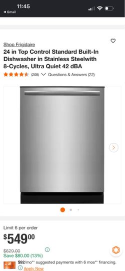 Brand New Frigidaire dishwasher in Box