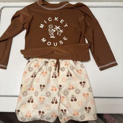 Mickey Mouse Swim Suit 3T 
