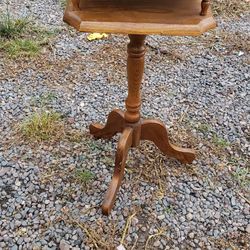 Vintage Oak Double Tier Stand