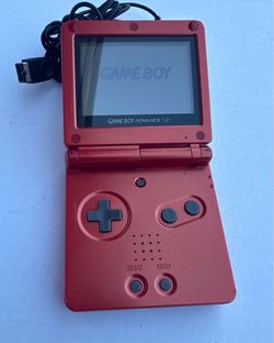 Nintendo Game Boy Advance SP Red Console AGS-001 - Tested Works With Charger