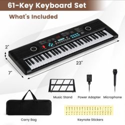 61 Key Electric Portable Digital Keyboard Piano For Beginner MU10116US