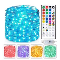 (Brand New)33ft 100-LED USB Fairy Lights with Remote – Multicolor