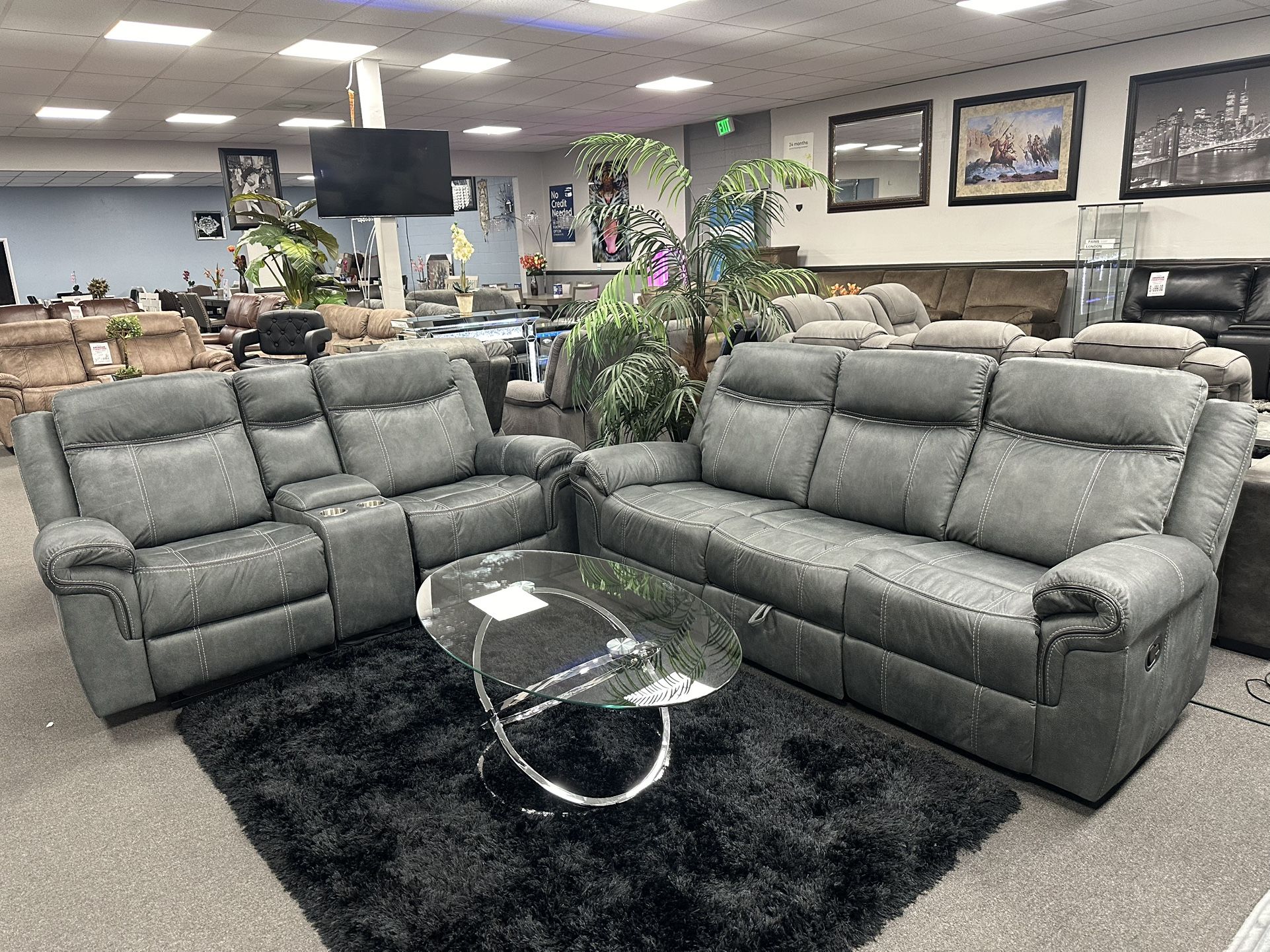 2PC Gray Sofa & Loveseat 🔥Special Offer🔥