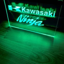 KAWASAKI LED NEON GREEN LIGHT SIGN 8x12