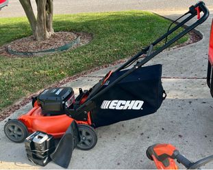 Echo 58v lawnmower  with bagger and charger
