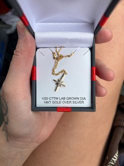 1/10 lab grown diamond 14kt gold