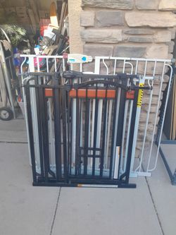 36"-41" Tall Metal Security Gate Fences Child Pet Dog Baby Pressure Mount $25-$40 each 4 different See All Photos Read Description