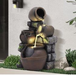 Outdoor Cascading Rock Water Fountain