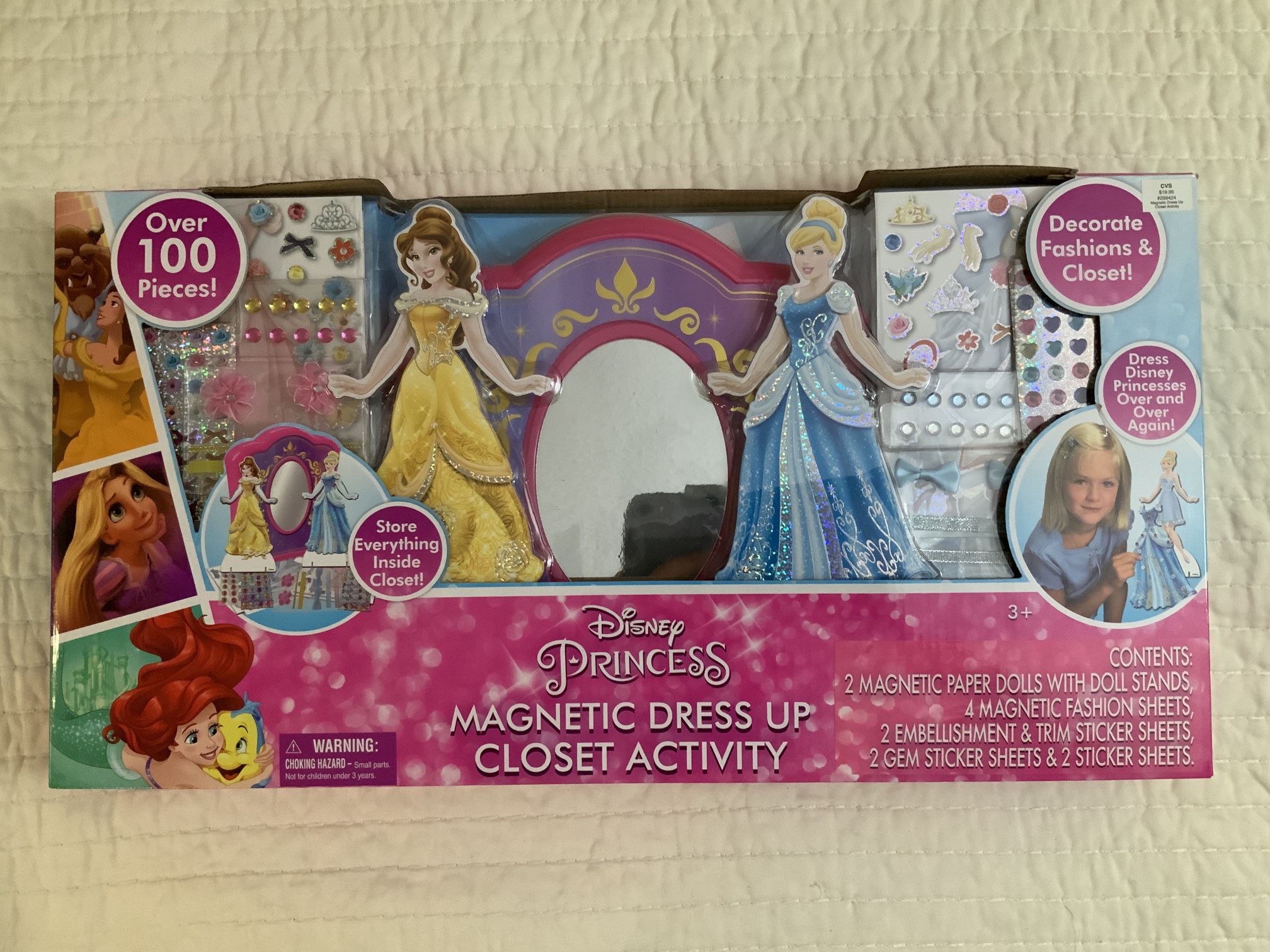 Disney Princess Cinderella Magnetic Dress Up Closet