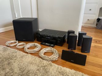 Denon AV Receiver Sony Subwoofer Onkyo Speakers Home Theater Set