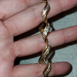 .925 Silver With Gold Plate Bracelet. So Cute.