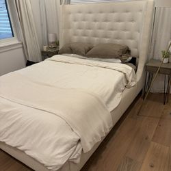 Queen Bed Frame And mattress 