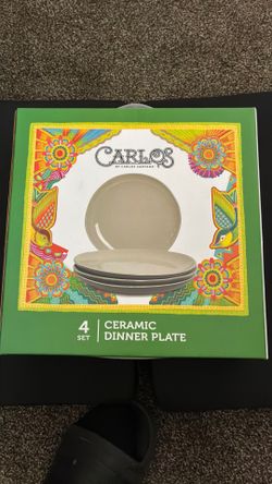 Carlos Santana 4 Piece set Ceramic Dinner Plates