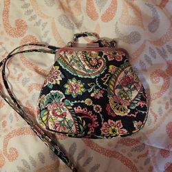 Vera Bradley Floral Crossbody Bag - Pink and Green