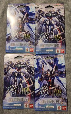 Gundam Card Game Freedom Ascension Sleeved Pack Lot of (4)