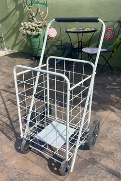 Heavy Duty Folding Basket Cart