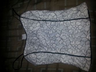 Black with white corset