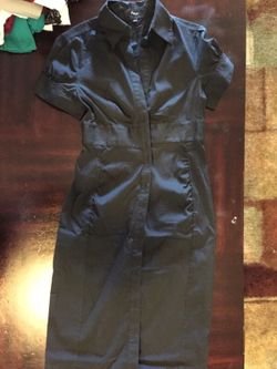 Express black button dress size 2