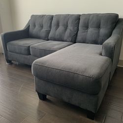 Gray Sectional Sofa w/ Reversible Chaise
