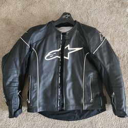 ALPINESTARS Leather Motorcycle Jacket Size 40