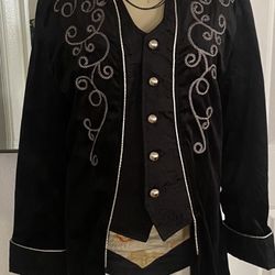 Costume/Halloween/Black Long Jacket/Gothic Jacket
