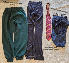 Onesies, Sweatpants, Leggings, Tie, 1 Piece Swimsuit, priced individually below