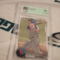 PGI 10 Gem Mint 2016 Bowman Pete Alonso Rookie Card 