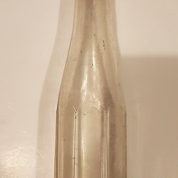 VINTAGE HEINZ KETCHUP CLEAR GLASS BOTTLE WITH CAP 8"